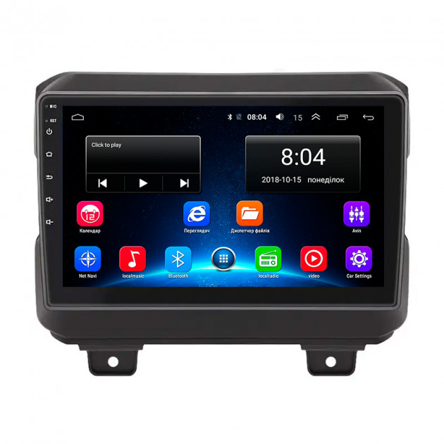 Штатная магнитола Lesko для Jeep Wrangler IV (JL) 2017-н.в. экран 9" 2/32Gb Wi-Fi GPS Base