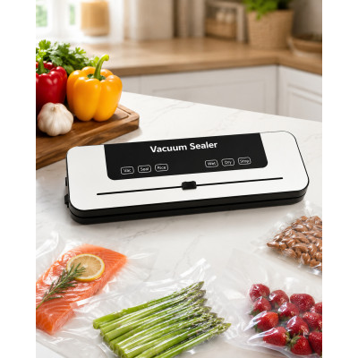 Вакуумный упаковщик для продуктов Vacuum Sealer + вакуумные пакеты 10 штук