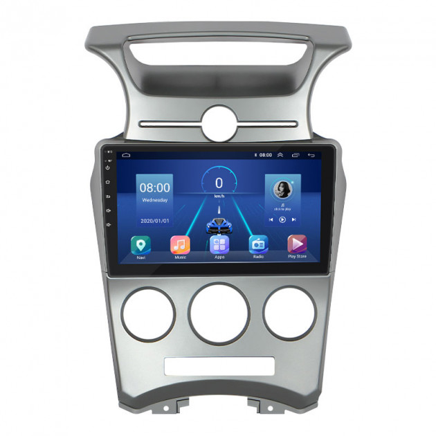 Штатная магнитола Lesko для Kia Carens II (UN) 2006-2012 экран 9" 4/64Gb 4G Wi-Fi GPS Top
