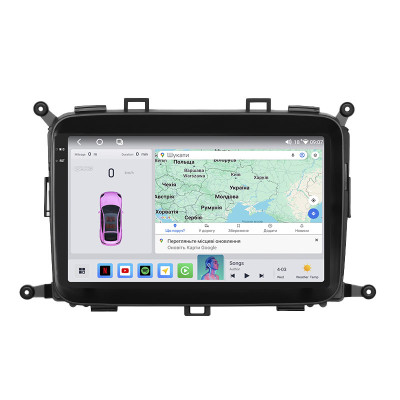 Штатная магнитола Lesko для Kia Carens III (RP) 2013-2019 экран 9" 4/64 QLED CarPlay 4G Wi-Fi GPS 360 Prime