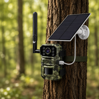 Охотничья камера ночного видения на солнечной батарее / Фотоловушка 4G  с датчиком движения AND A8-T31