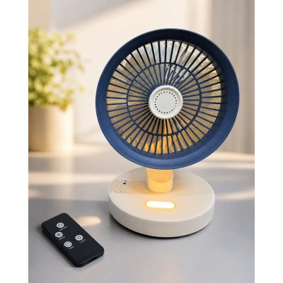 Портативный вентилятор SkyBerg с LED-подсветкой / Переносной настольный вентилятор + пульт ДУ