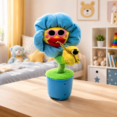 Интерактивная игрушка танцующий Цветок Dancing Flower с Bluetooth, FM-радио