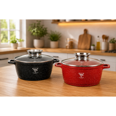 Кастрюля Top Kitchen с мраморным покрытием и стеклянной крышкой TK00051 20 см 2,1л
