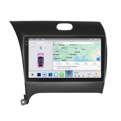 Штатная магнитола Lesko для Kia Cerato III 2013-2016 экран 9" 4/64 QLED CarPlay 4G Wi-Fi GPS 360 Prime