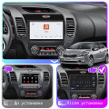 Штатная магнитола Lesko для Kia Cerato III 2013-2016 экран 9" 4/64 QLED CarPlay 4G Wi-Fi GPS 360 Prime