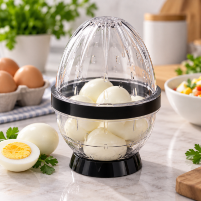 Контейнер для чистки яиц Egg Stripper / Аппарат для чистки яиц ручной / Яйцечистка для чистки вареных яиц до 5 штук