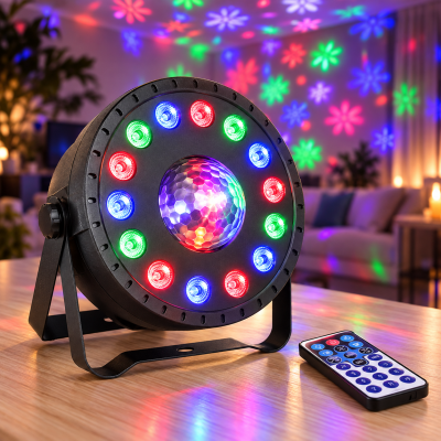 Светодиодный проектор с пультом управления / Проектор с подсветкой RGB / Светодиодный проектор