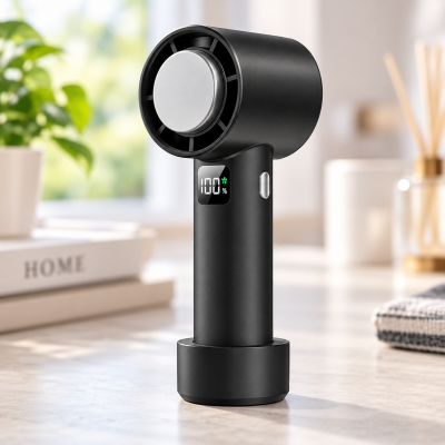 Портативный турбо-вентилятор / Turbo Handheld Fan T60 с USB зарядкой / Вентилятор для охлаждения
