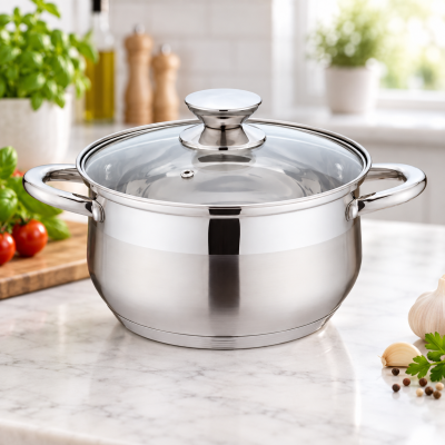 Кастрюля Benson из нержавеющей стали + крышка 2,9л BN-596 Ø18 см