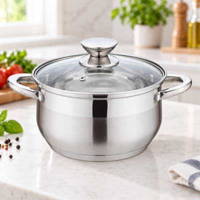 Кастрюля Benson из нержавеющей стали + крышка 2,9л BN-596 Ø18 см