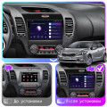 Штатная магнитола Lesko для Kia Forte II 2013-2016 экран 9" 2/32Gb CarPlay 4G Wi-Fi GPS Prime