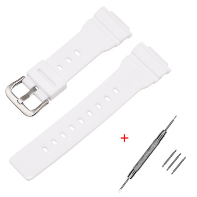 Ремінець для годинника Casio G-Shock DW-5600 White-Glossy SI білий поліуретановий