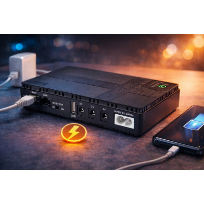 Источник бесперебойного питания для роутера 10400mAh / Бесперебойник для роутера / Повербанк для роутера