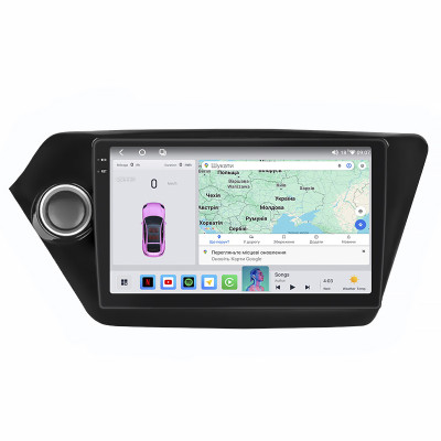 Штатная магнитола Lesko для Kia K2 III (QB) 2011-2017 экран 9" 4/64 QLED CarPlay 4G Wi-Fi GPS 360 Prime