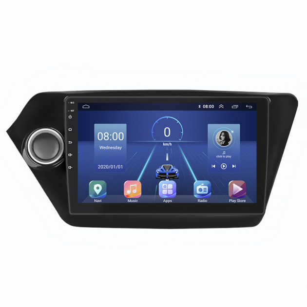 Штатная магнитола Lesko для Kia K2 III (QB) 2011-2017 экран 9" 2/32Gb 4G Wi-Fi GPS Top