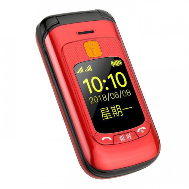 Телефон Gzone F899 (Mafam F899) red. Touch dual screen. Flip. English Keyboard