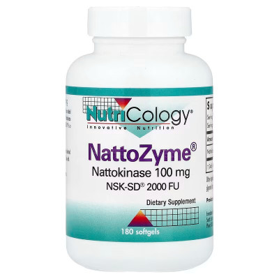 НаттоЗім, NattoZyme, Nutricology, 180 гелевих капсул