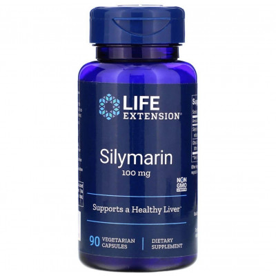 Силімарин, Silymarin, Life Extension, 100 мг, 90 вегетаріанських капсул