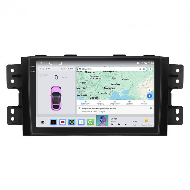 Штатная магнитола Lesko для Kia Mohave I Рестайлинг 2016-2020 экран 9" 4/64 QLED CarPlay 4G Wi-Fi GPS 360 Prime