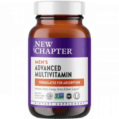 Щоденні вітаміни для чоловіків, Men's Advanced Multivitamin, New Chapter, 48 вегетаріанських таблеток
