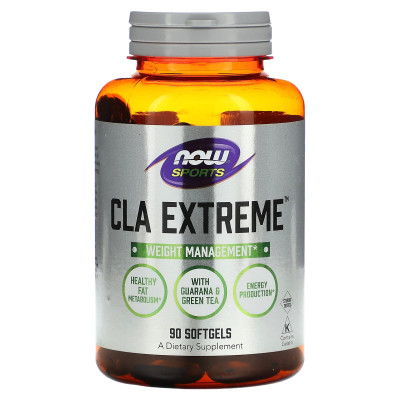Кон'югована лінолева кислота, CLA Extreme, Now Foods, Sports, 90 гелевих капсул
