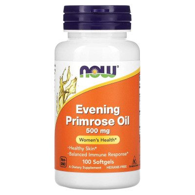 Олія вечірньої примули, Evening Primrose Oil, Now Foods, 500 мг, 100 капсул