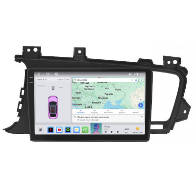 Штатная магнитола Lesko для Kia Optima III 2010-2013 экран 9" 4/64 QLED CarPlay 4G Wi-Fi GPS 360 Prime