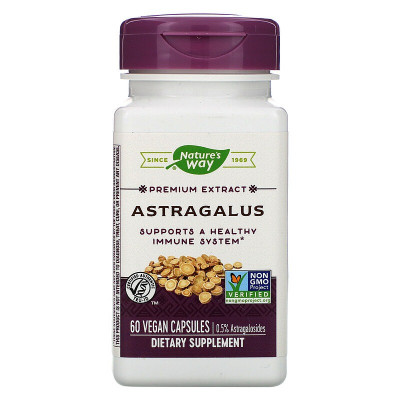 Астрагал, Astragalus, Nature's Way, стандартизований, 60 веганських капсул