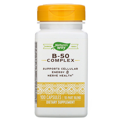 Вітамін В-50 (комплекс), B-50 Complex, Nature's Way, 100 капсул