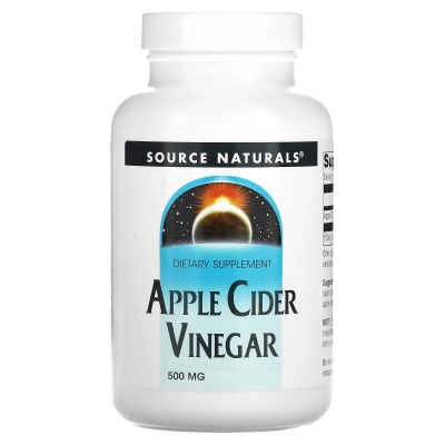 Яблучний оцет, Apple Cider Vinegar, Source Naturals, 500 мг, 90 таблеток