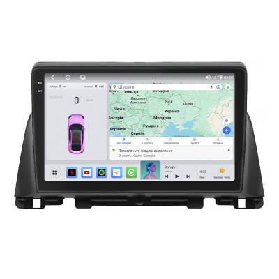 Штатная магнитола Lesko для Kia Optima IV Рестайлинг 2018-2020 экран 10" 4/64 QLED CarPlay 4G Wi-Fi GPS 360 Prime