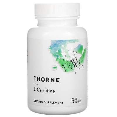 L-карнітин, L-Carnitine, Thorne, 60 капсул