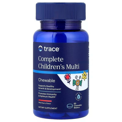 Мультивітаміни для дітей, Complete Multi Children's, Trace Minerals, зі смаком дикої вишні, 60 жувальних вафель