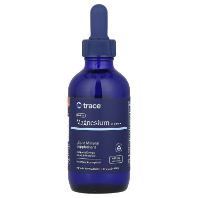 Іонний магній хлорид, Ionic Magnesium Chloride, Trace Minerals Research, рідина, 400 мг, 118 мл