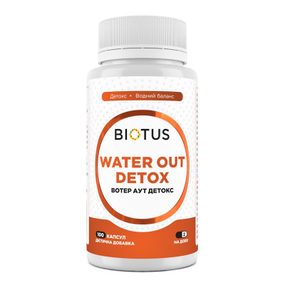 Вотер аут детокс, Water Out Detox, Biotus, 100 капсул