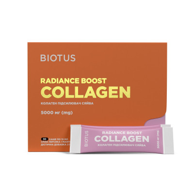Колаген підсилювач сяйва, Radiance Boost Collagen, Biotus, 30 саше (кожне по 15 мл)
