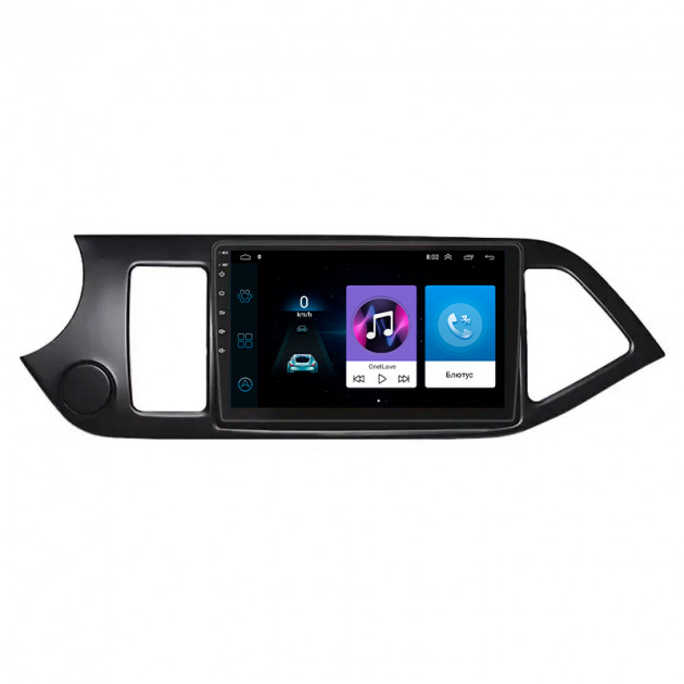 Штатная магнитола Lesko для Kia Picanto II 2011-2015 экран 9" 1/16Gb Wi-Fi GPS Base