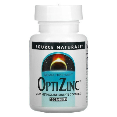 Оптицинк, OptiZinc, Source Naturals, 120 таблеток