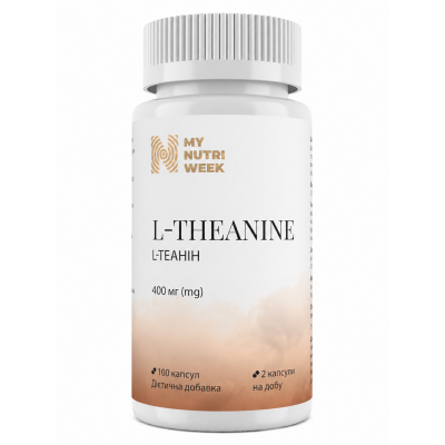 L-теанін, L-Theanine, My Nutri Week, 400 мг, 100 капсул