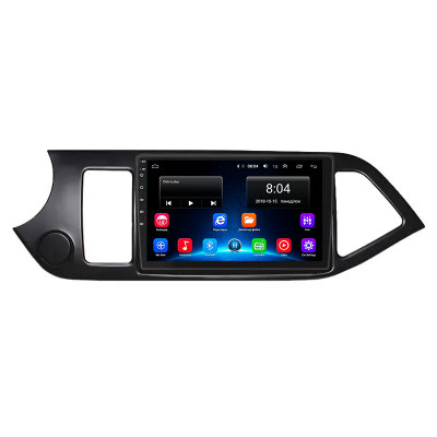 Штатная магнитола Lesko для Kia Picanto II Рестайлинг 2015-2017 экран 9" 2/32Gb Wi-Fi GPS Base