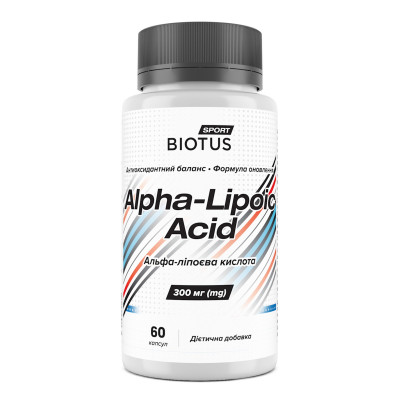 Альфа-ліпоєва кислота, Alpha Lipoic Acid, Biotus, 60 капсул