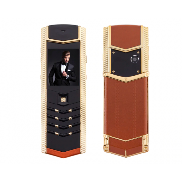Телефон H-Mobile V1 (Hope V1) brown-gold. Vertu design