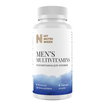Мультивітаміни для чоловіків, Men's Multivitamins, My Nutri Week, 90 капсул
