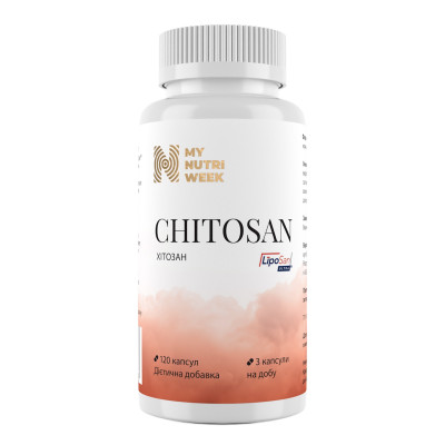 Хітозан, Chitosan, My Nutri Week, 120 капсул
