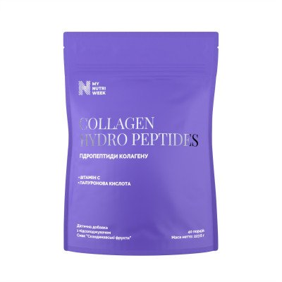 Гідропептиди колагену, Collagen HydroPeptides, My Nutri Week, з підсолоджувачем, смак Скандинавські фрукти, 227,6 г