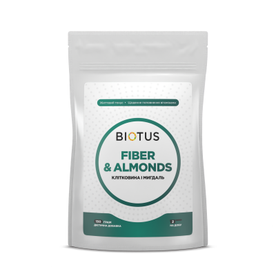 Клітковина і мигдаль, Fiber & Almonds, Biotus, 150 г