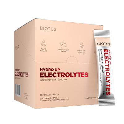 Електроліти Гідро Ап, Eloctrolytes Hydro Up, Biotus, 30 саше (213 г)