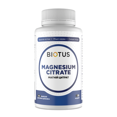 Магній цитрат, Magnesium Citrate, Biotus, 90 капсул