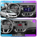 Штатная магнитола Lesko для Kia Rio III Рестайлинг 2015-2017 экран 9" 1/16Gb Wi-Fi GPS Base